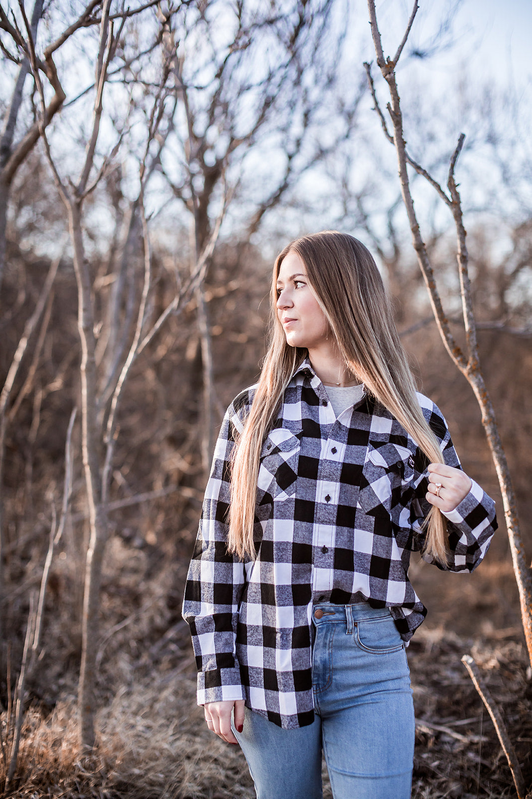 Black/White - Red Cedar Flannel